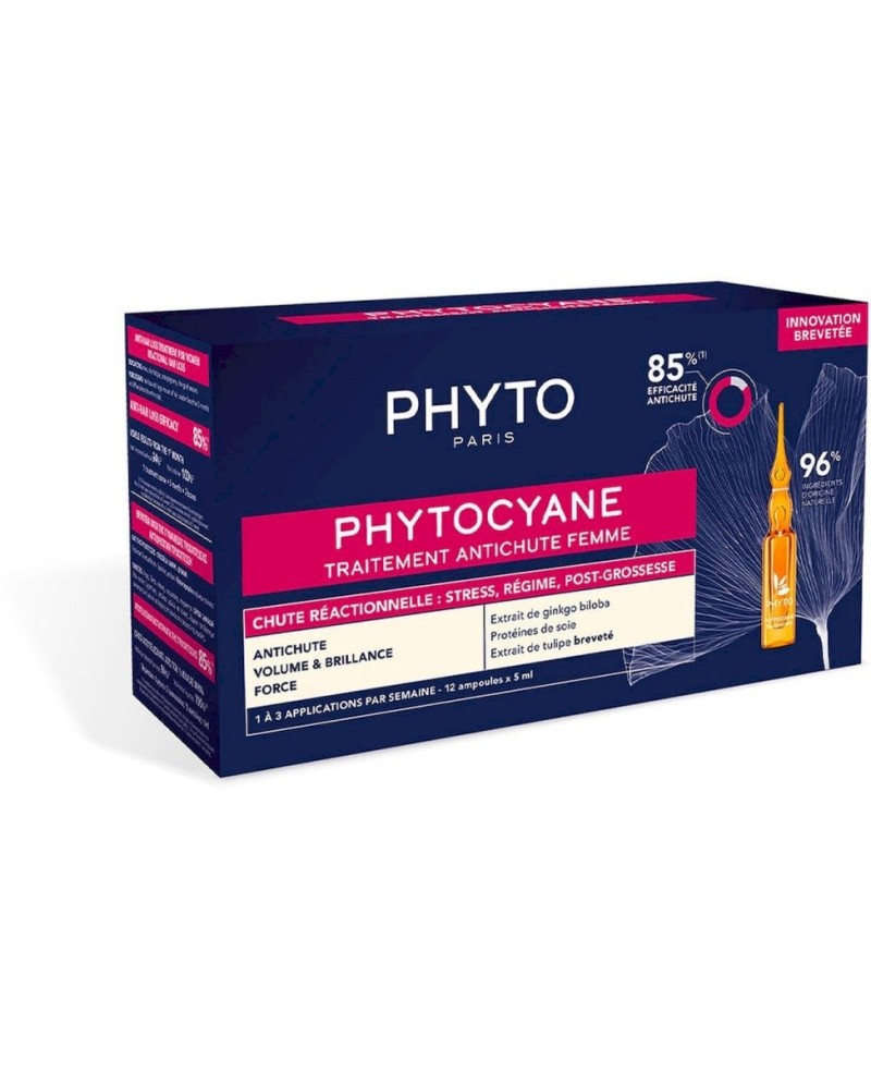 PHYTOCYANE tratamiento anticaída reacción mujer 12 x 5 ml