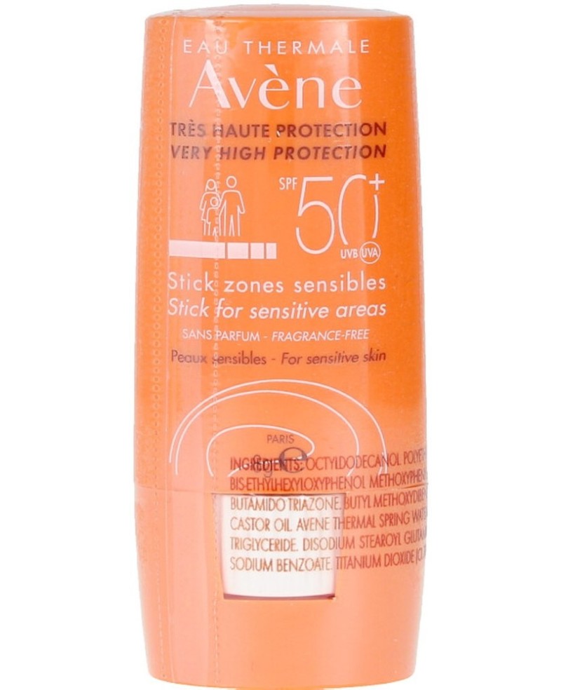 AVENE - SOLAIRE HAUTE PROTECTION stick zones sensibles SPF50+ 8 ml