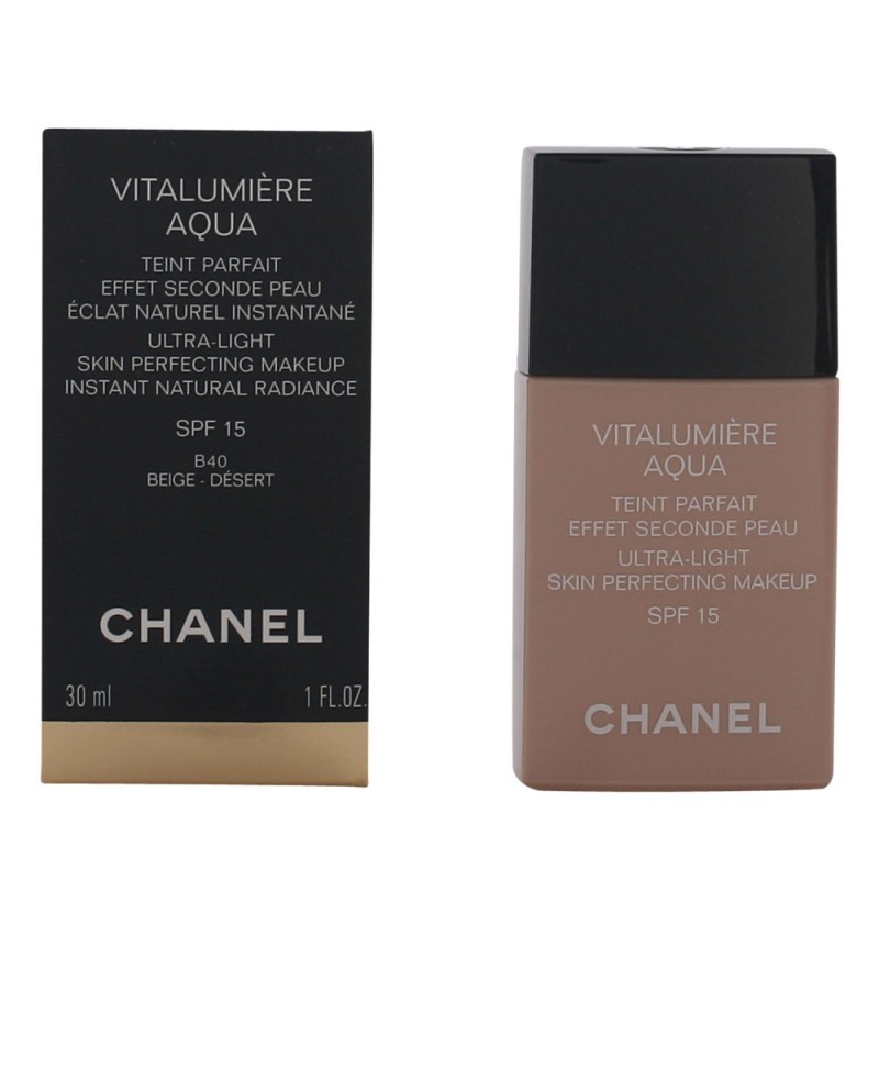 CHANEL - VITALUMIÈRE AQUA teint parfait N. 40-beige désert 30 ml