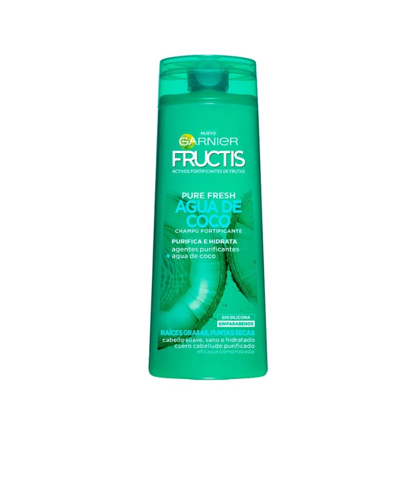 GARNIER - FRUCTIS PURE FRESH agua coco fortificante champú 300 ml