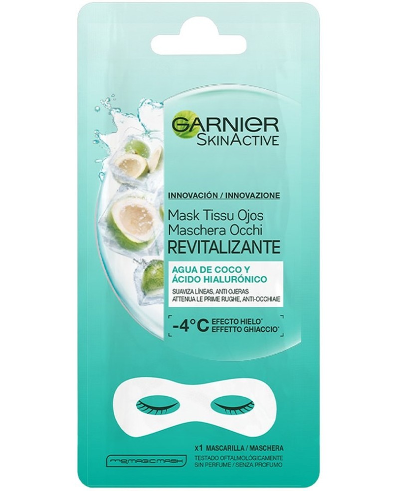 GARNIER - SKINACTIVE mask tissu ojos revitalizante x 2 parches