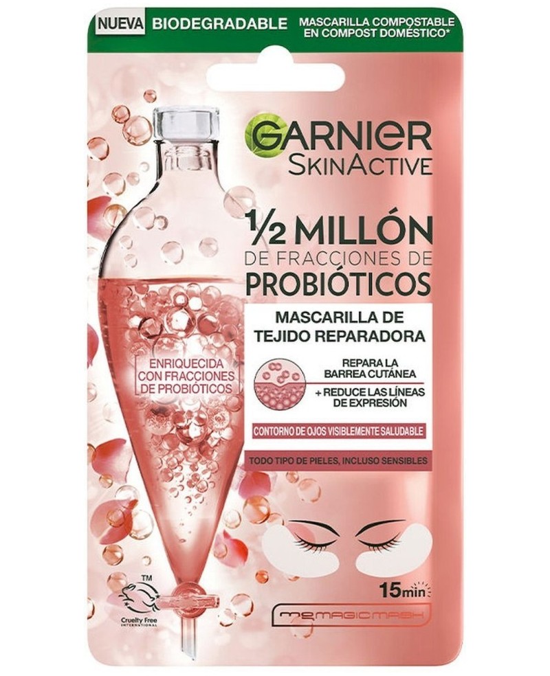 GARNIER - SKINACTIVE mask tissu ojos reparadora x 2 parches