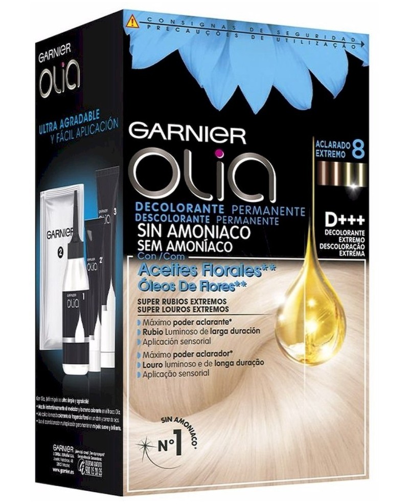 GARNIER - OLIA decolorante permanente extremo sin amoniaco N. 8 120 gr