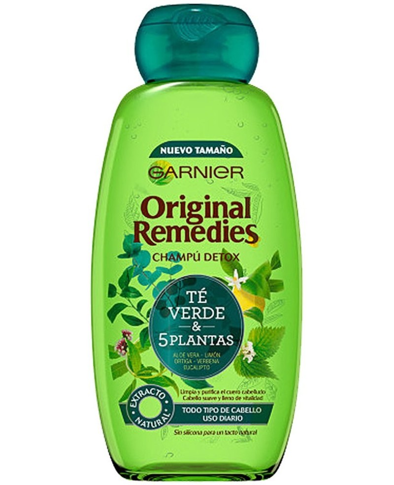 GARNIER - ORIGINAL REMEDIES champú 5 plantas 300 ml