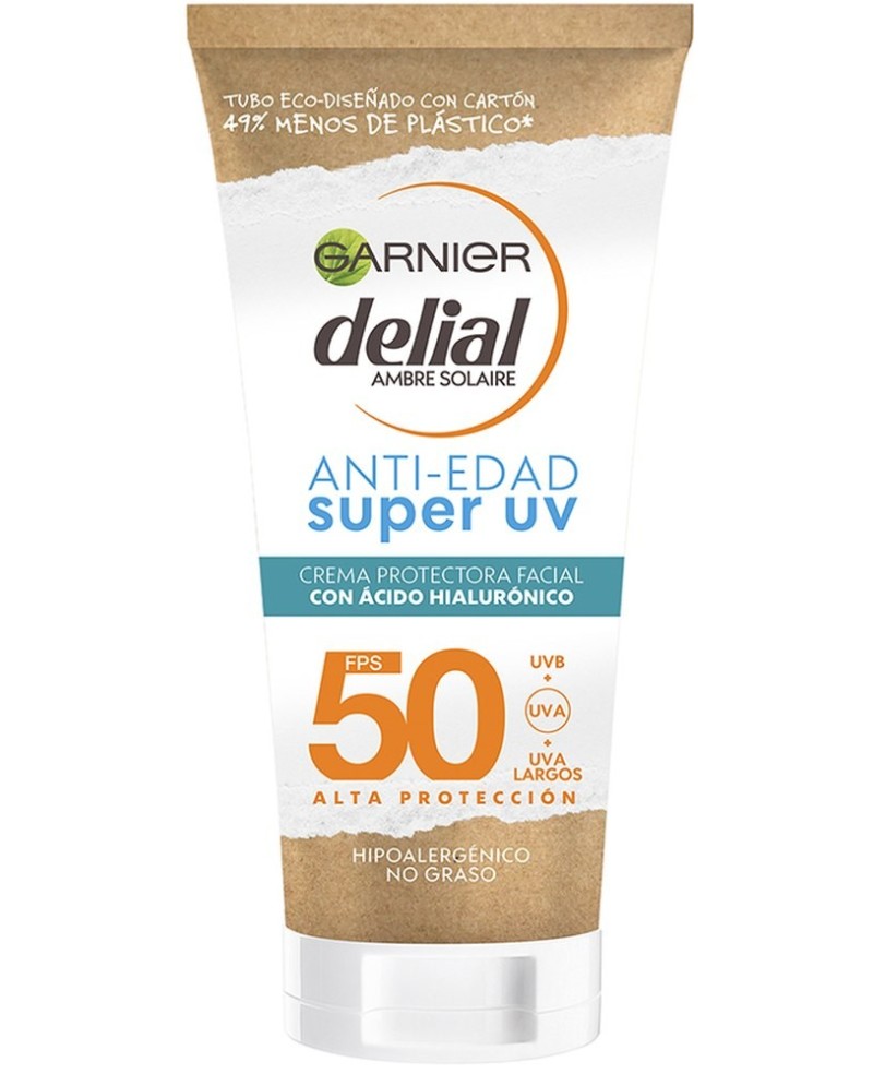 GARNIER - SUPER UV ANTI-EDAD crema facial SPF50 50 ml