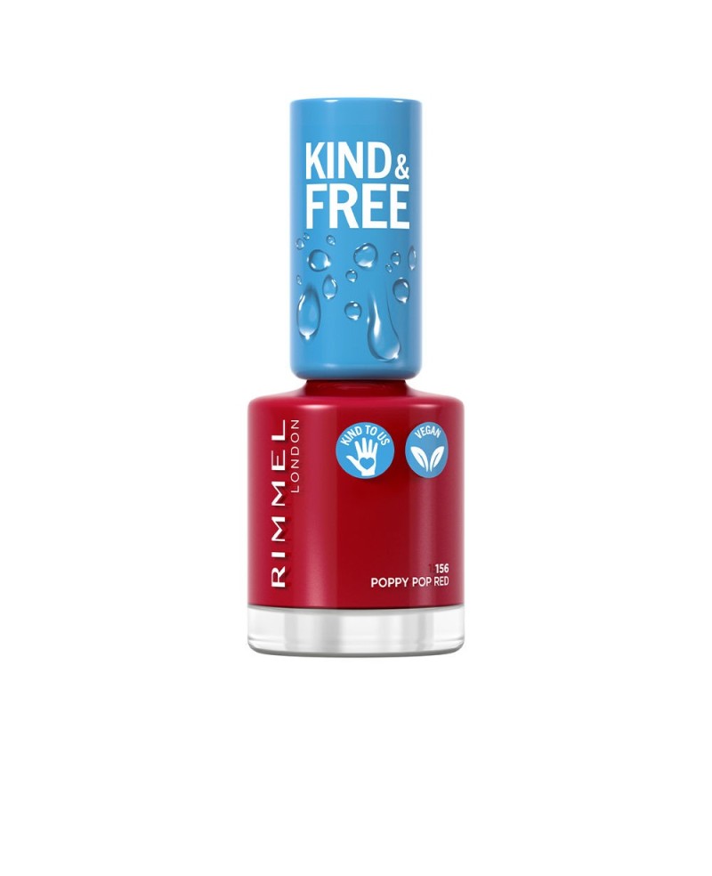 RIMMEL LONDON - KIND & FREE nail polish N. 156-poppy pop red