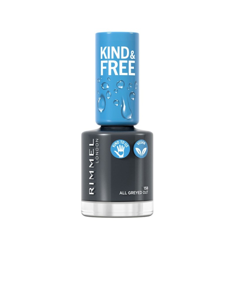 RIMMEL LONDON - KIND & FREE nail polish N. 158-all greyed out