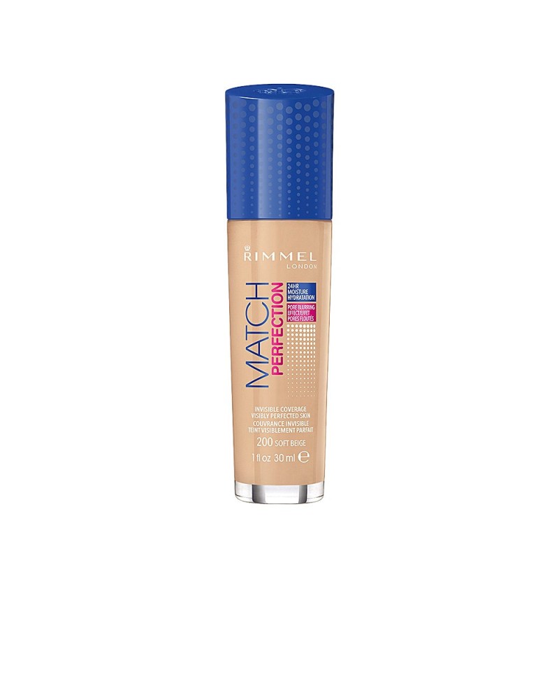 RIMMEL LONDON - MATCH PERFECTION foundation N. 200 -soft beige 30 ml