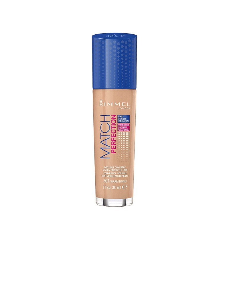 RIMMEL LONDON - MATCH PERFECTION foundation N. 301-warm honey 30 ml