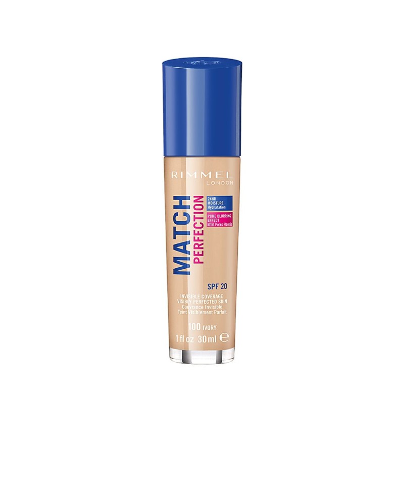 RIMMEL LONDON - MATCH PERFECTION foundation N. 100-ivory 30 ml