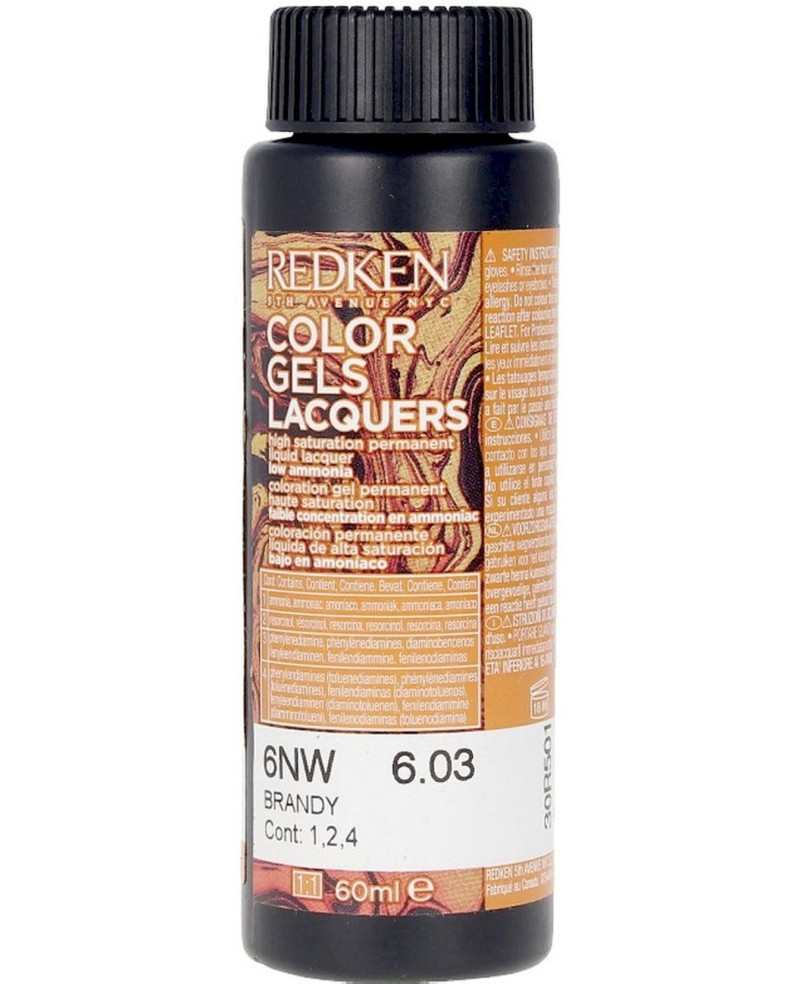 REDKEN - COLOR GEL LACQUERS N. 6NW-brandy 60 ml x 3 u