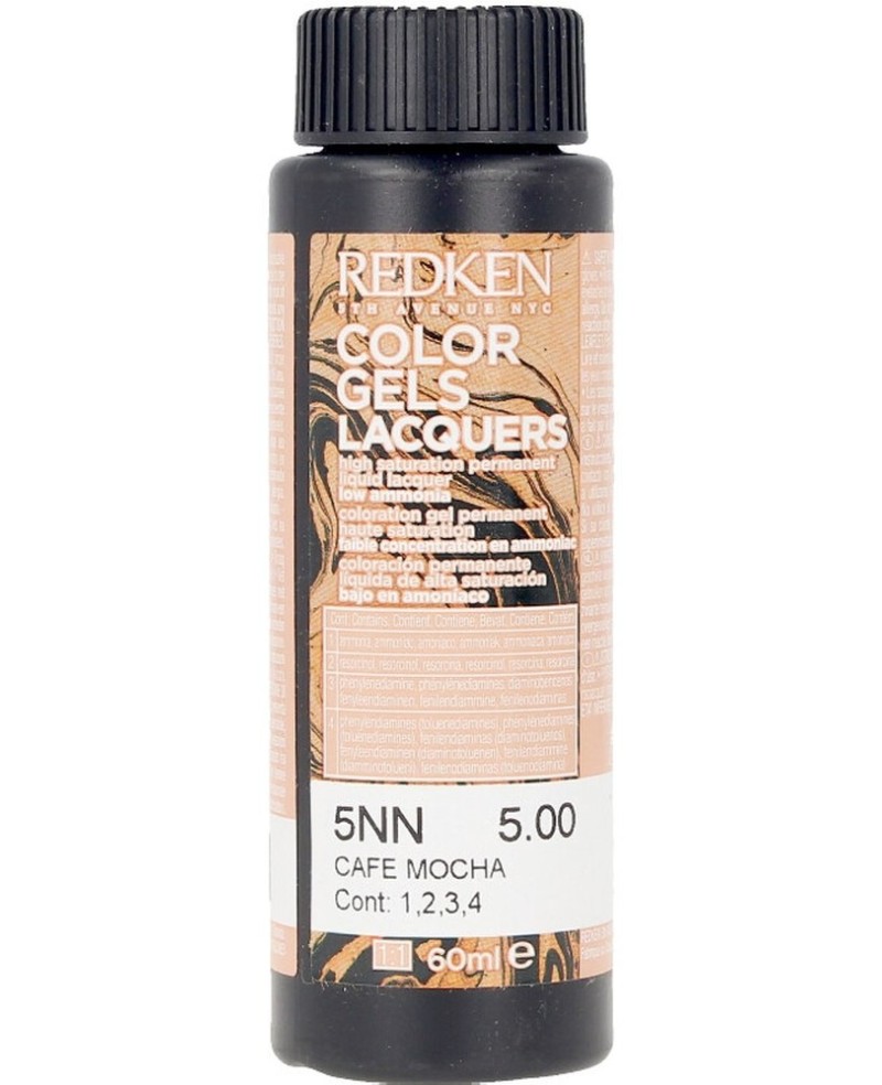 REDKEN - COLOR GEL LACQUERS N. 5NN-natural cafe mocha 60 ml x 3 u