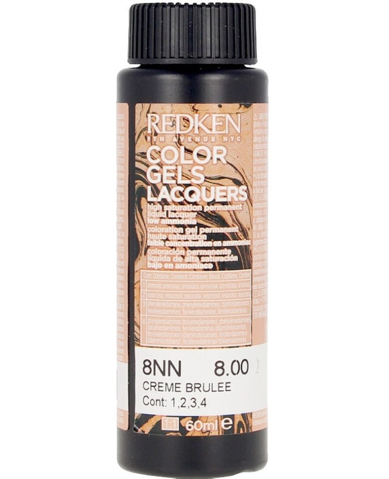 REDKEN - COLOR GEL LACQUERS N. 8NN-natural creme brulee 60 ml x 3 u