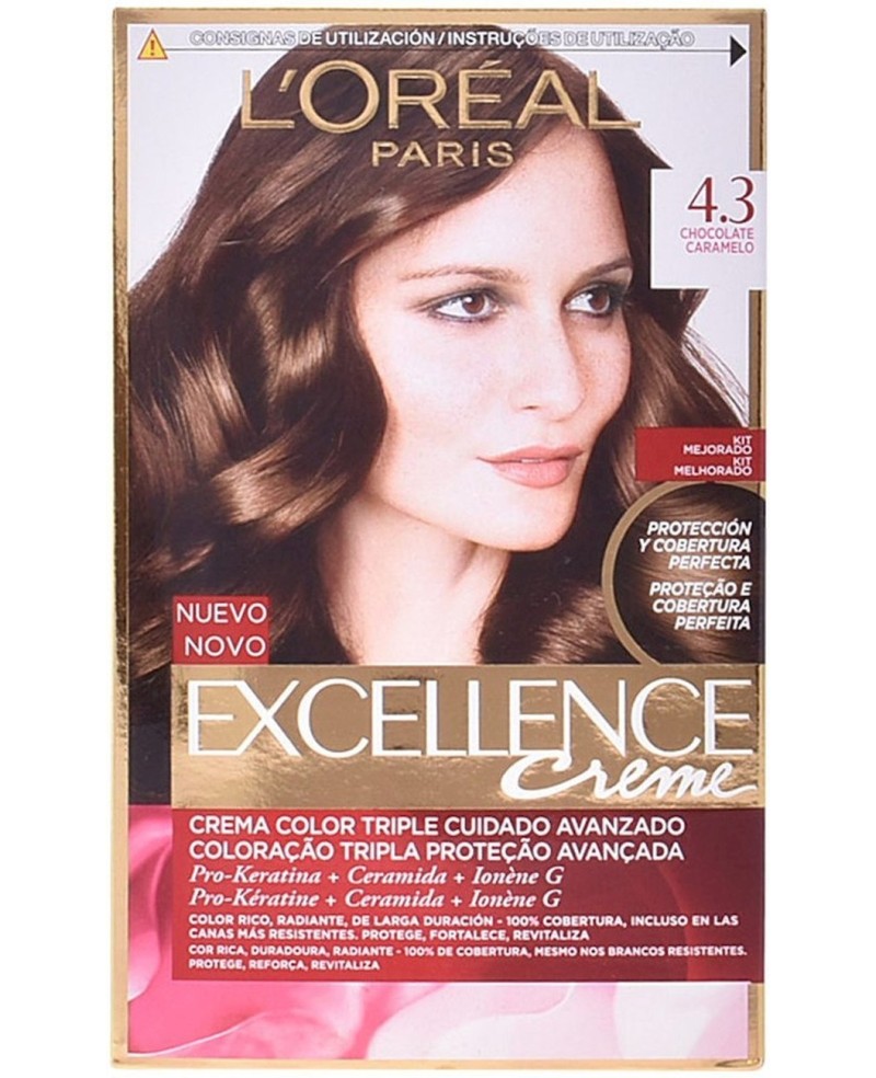 L'ORÉAL PARIS - EXCELLENCE Creme tinte N. 4,3 chocolate caramelo 192 ml