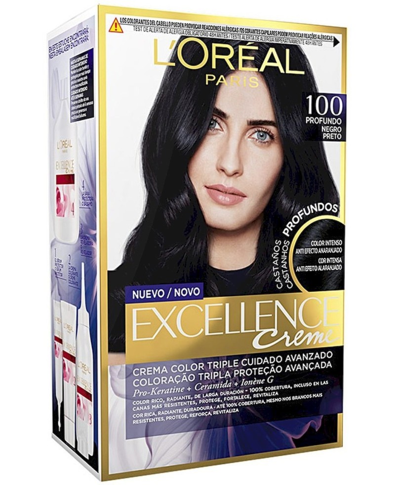 L'ORÉAL PARIS - EXCELLENCE BRUNETTE tinte N. 100-true black 192 ml