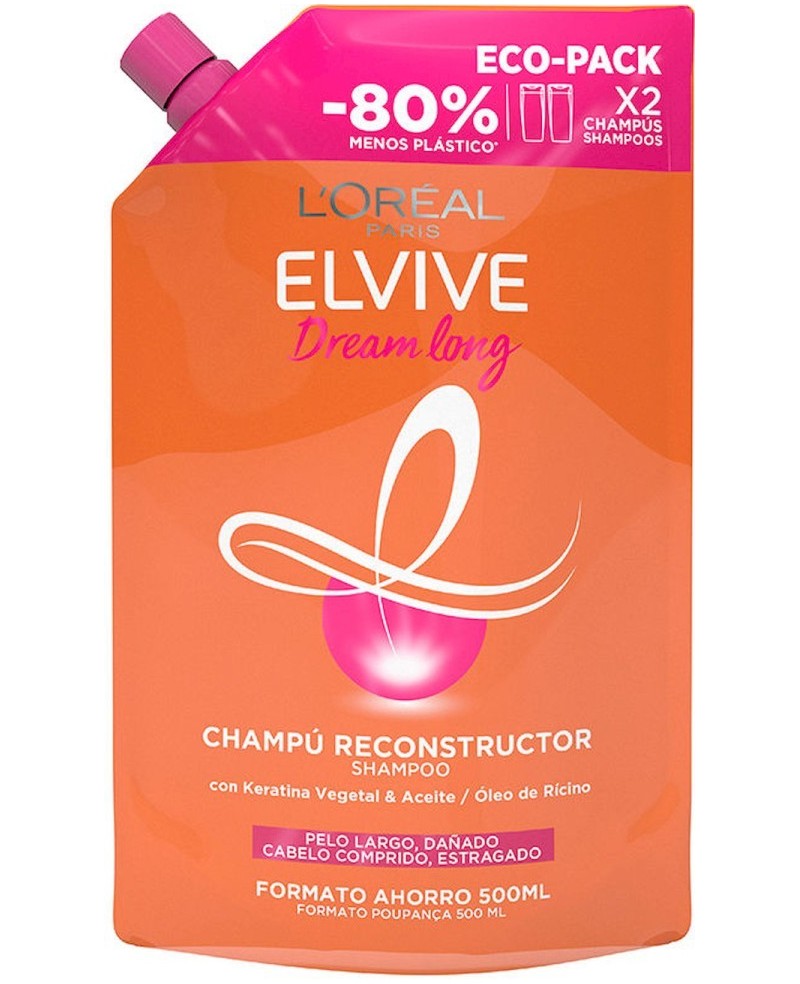 L'ORÉAL PARIS - ELVIVE DREAM LONG champú reconstructor 500 ml