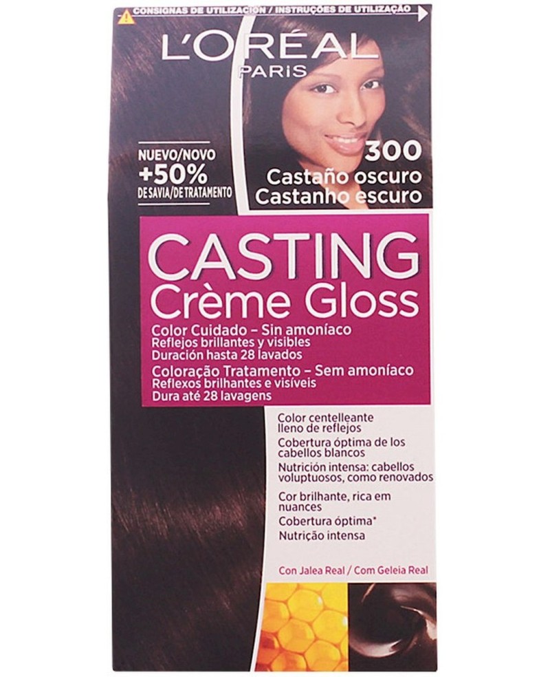 L'ORÉAL PARIS - CASTING CREME GLOSS N. 300-castaño oscuro 180 ml