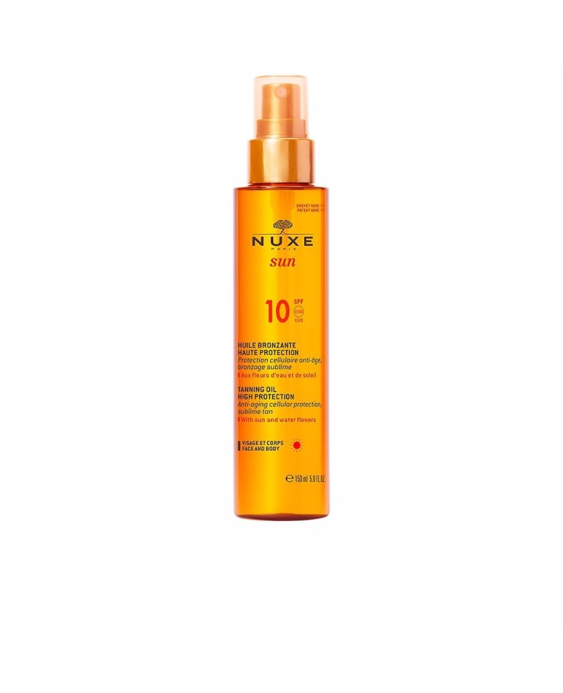 NUXE SUN aceite bronceador rostro y cuerpo SPF10 150 ml