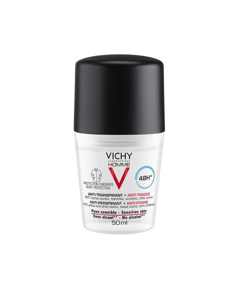 VICHY - HOMME anti-transpirant anti-traces 48h deo roll-on 50 ml