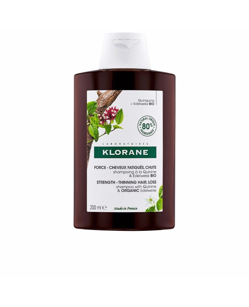 KLORANE - A LA QUININA Y EDELWEISS BIO Shampoo gegen Haarausfall 200 ml