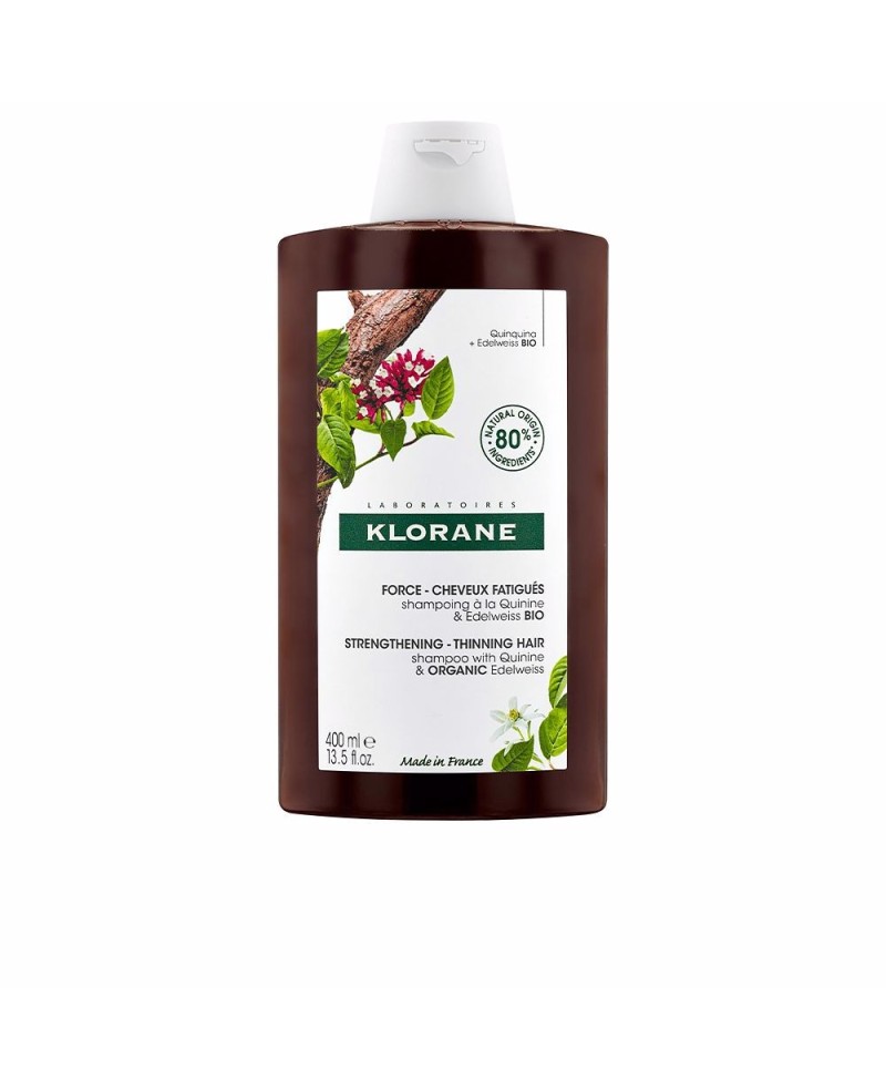 KLORANE - A LA QUININA Y EDELWEISS BIO Shampoo gegen Haarausfall 400 ml