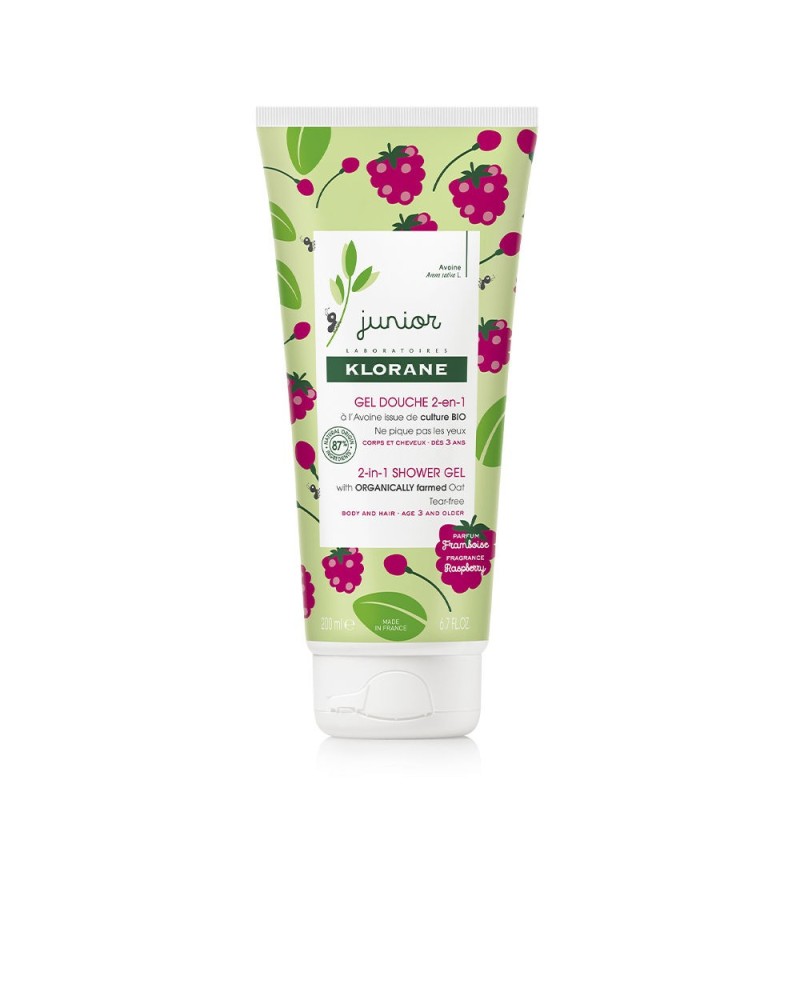 KLORANE - JUNIOR bath gel hair&body N. raspberry 200 ml